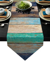 Vintage Wood Texture Creative  Tablecloths Decoration